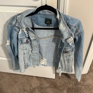 Women’s distressed jean jacket